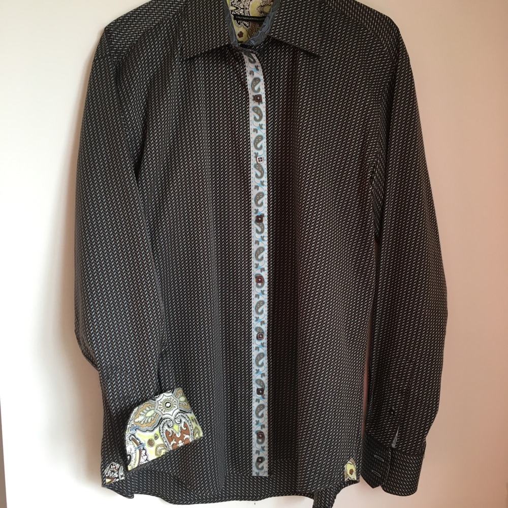 SHIP ASAP Luchiano Visconti Luxury Button Shirt L
